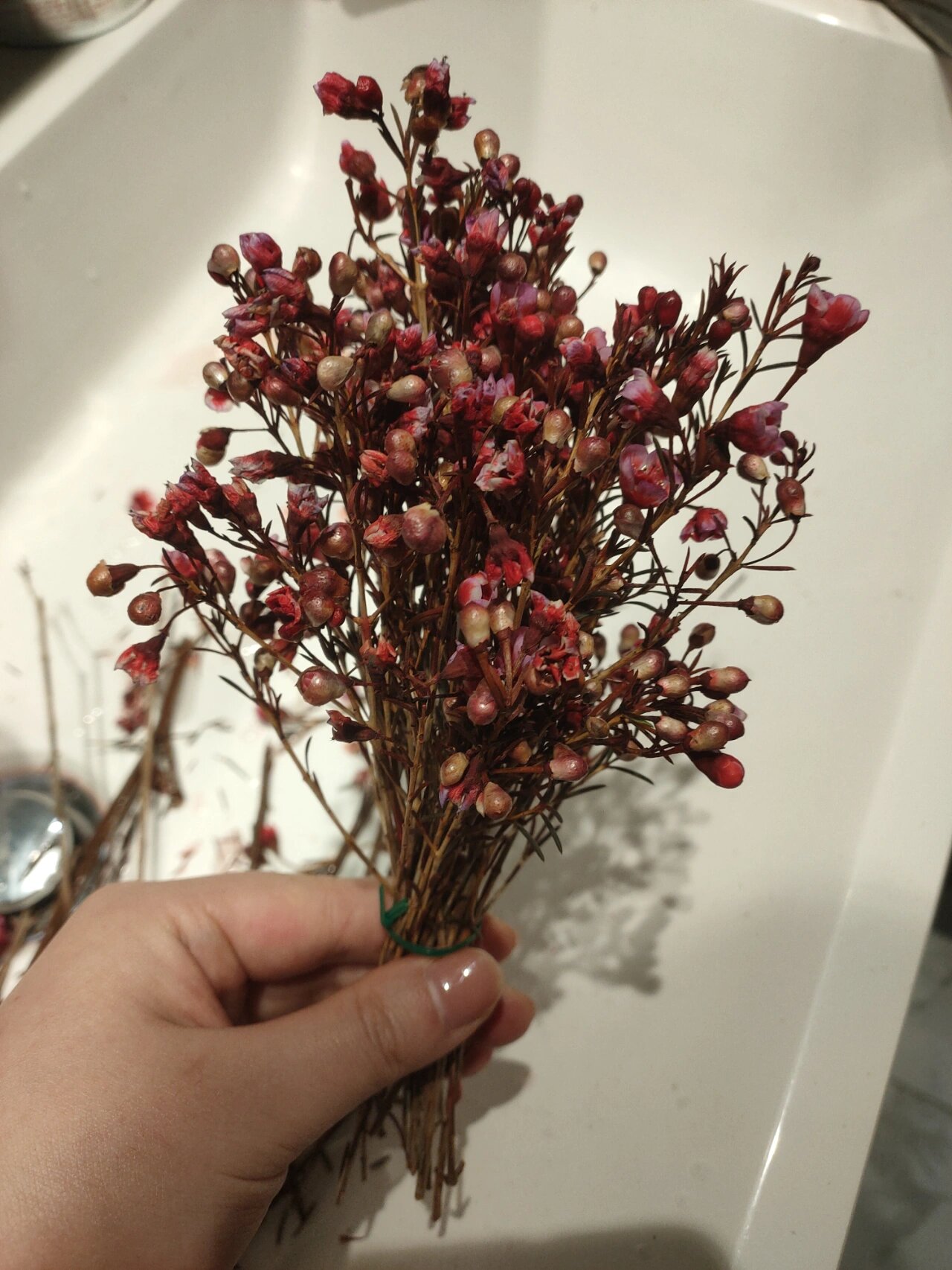 枯萎的腊梅不要扔!干花花束做起来!