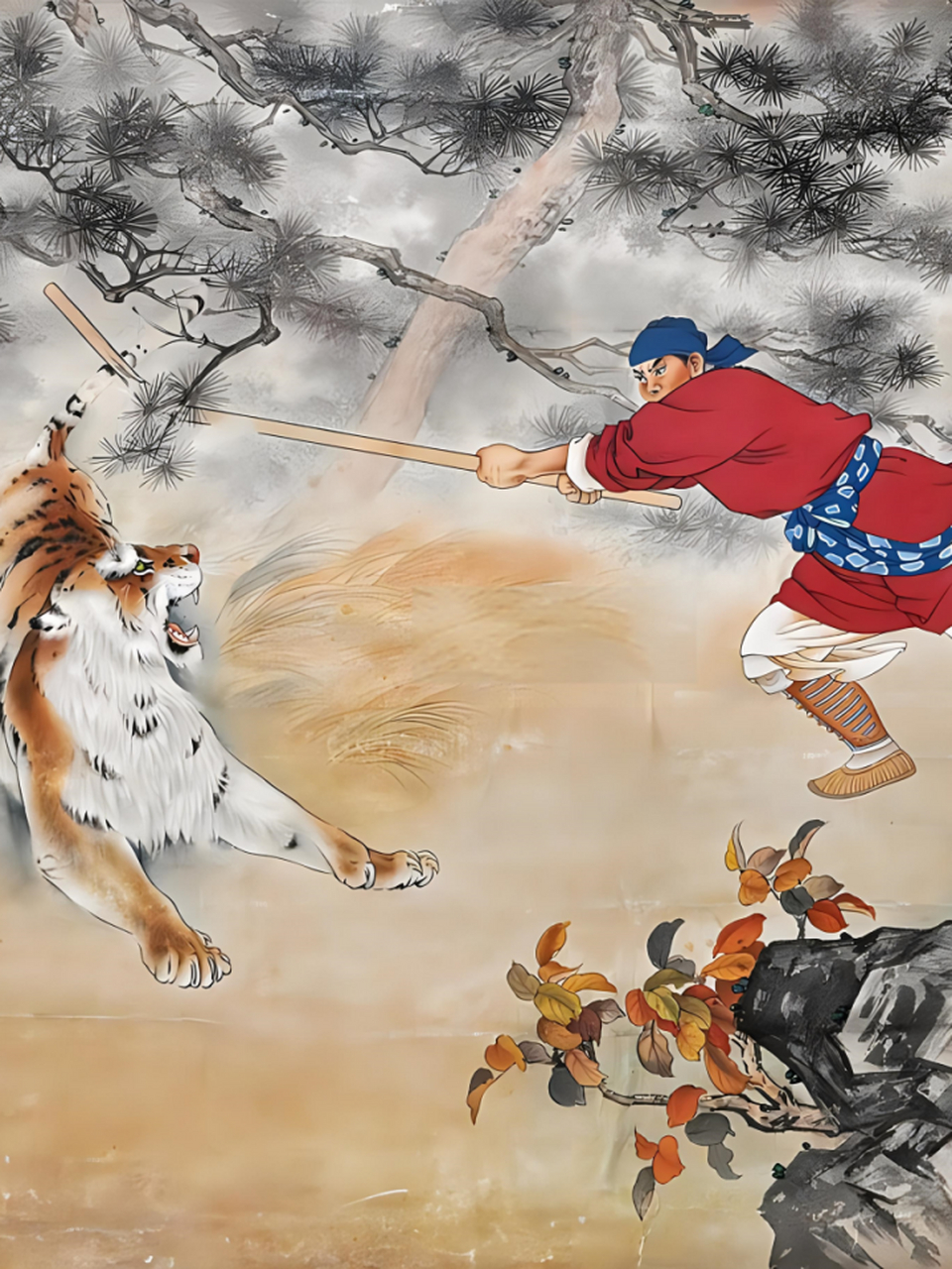 武松打虎图片 武松打虎,是中国古典名著《水浒传》中的经典场景.