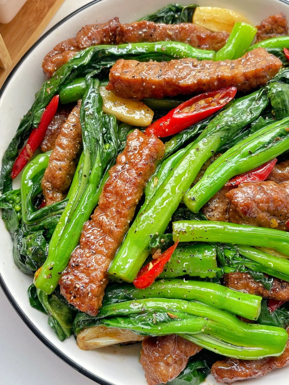 菜心炒牛肉图片