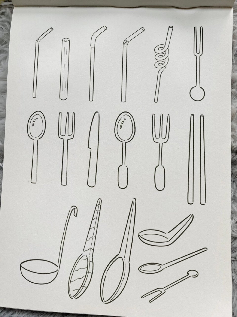 餐具怎么画简笔画图片