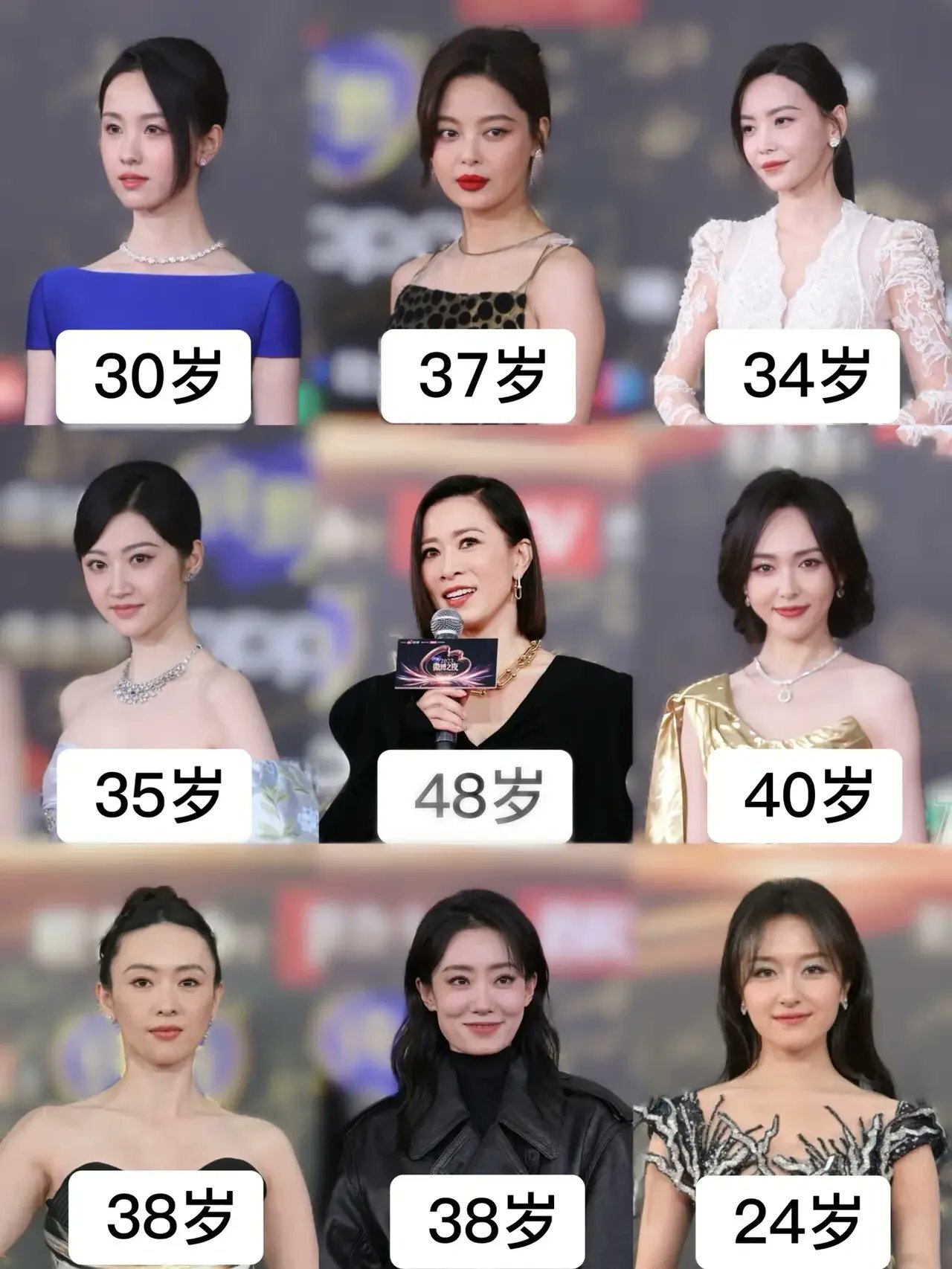 女明星们的真实年龄,叫不出名字的好多?