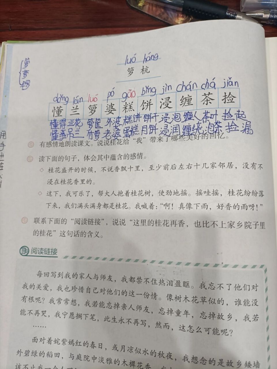 人教版语文五年级上册 第三课 桂花雨 #语文课# #小学语文# #五年级