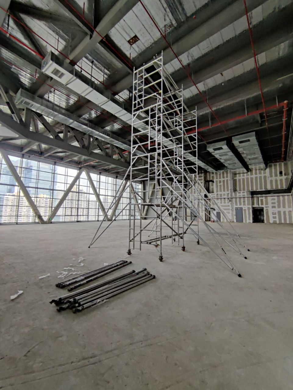 深圳南山粤海文体中心 #铝合金脚手架#0202#深圳#0202#脚手架
