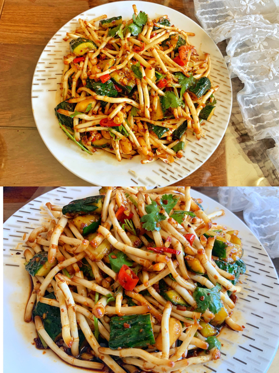 凉拌折耳根黄瓜 折耳根又称鱼腥草,清热解毒,利尿消肿 弄胃理气的功效