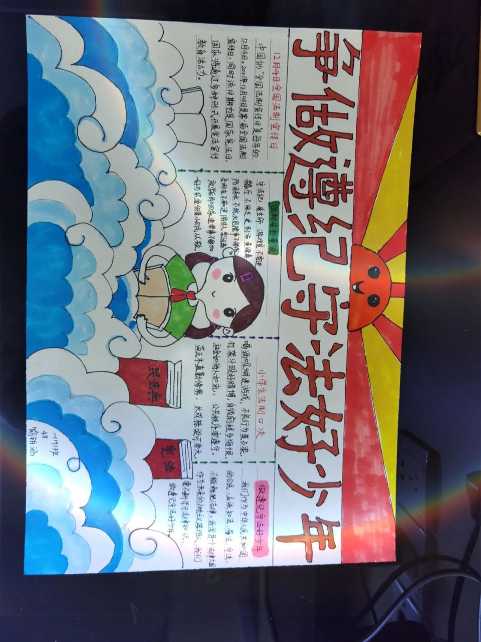 遵纪守法好少年手抄报 遵纪守法好少年手抄报