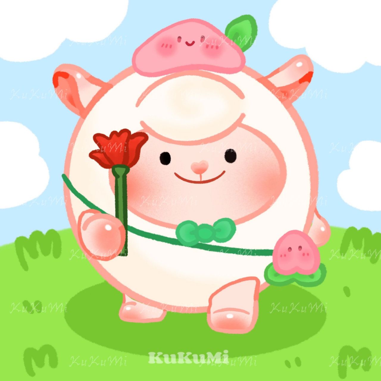 给朋友画的蛋仔派对头像之dongdong羊 最终到第三个动作才满意的丸