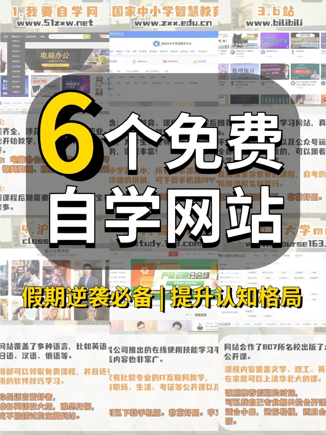 🔥6个免费自学网站㊙️自我提升