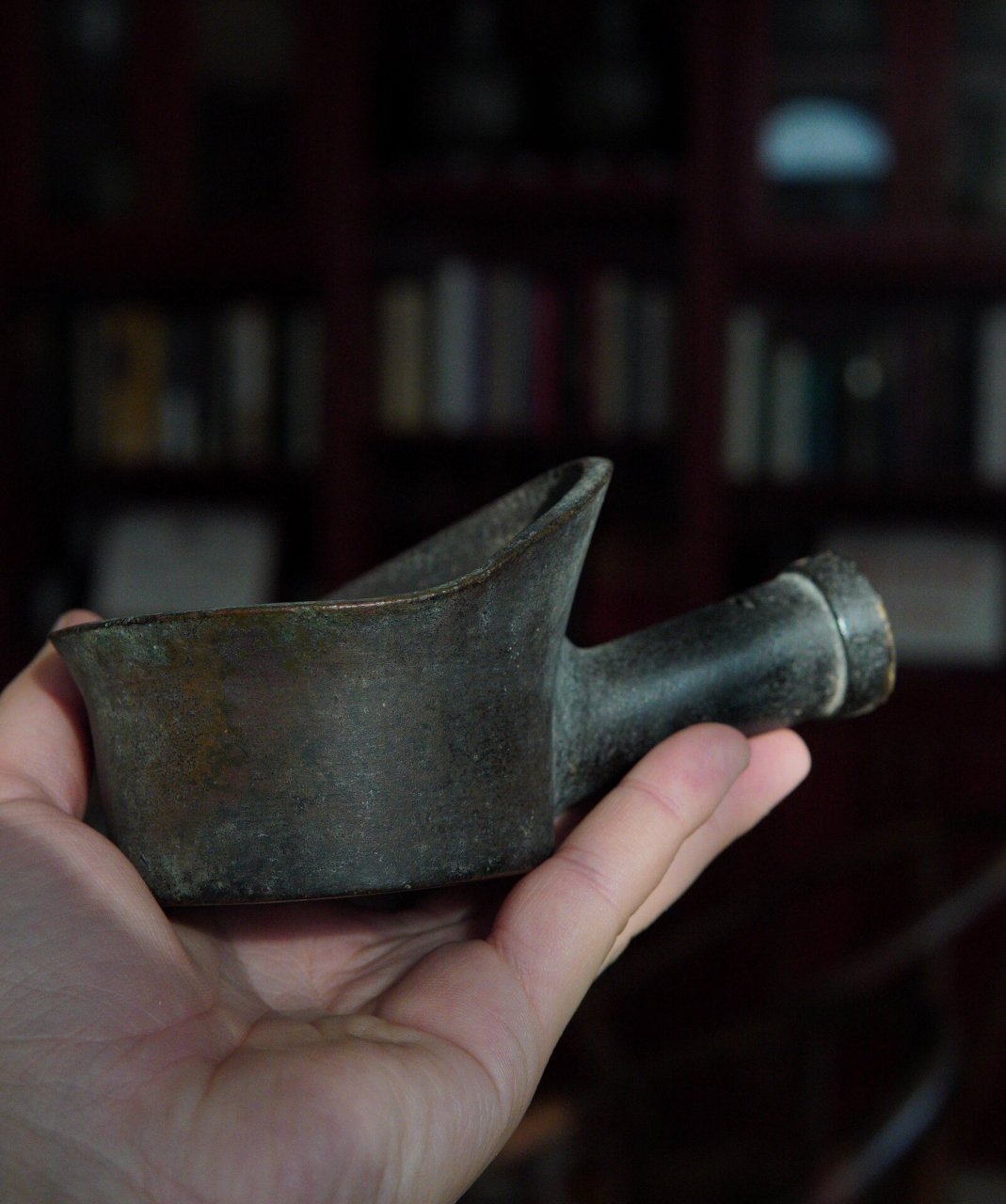 清代 铜熨斗 全美品 非常漂亮～ 清代铜烫斗,长14 宽8.6 高6.