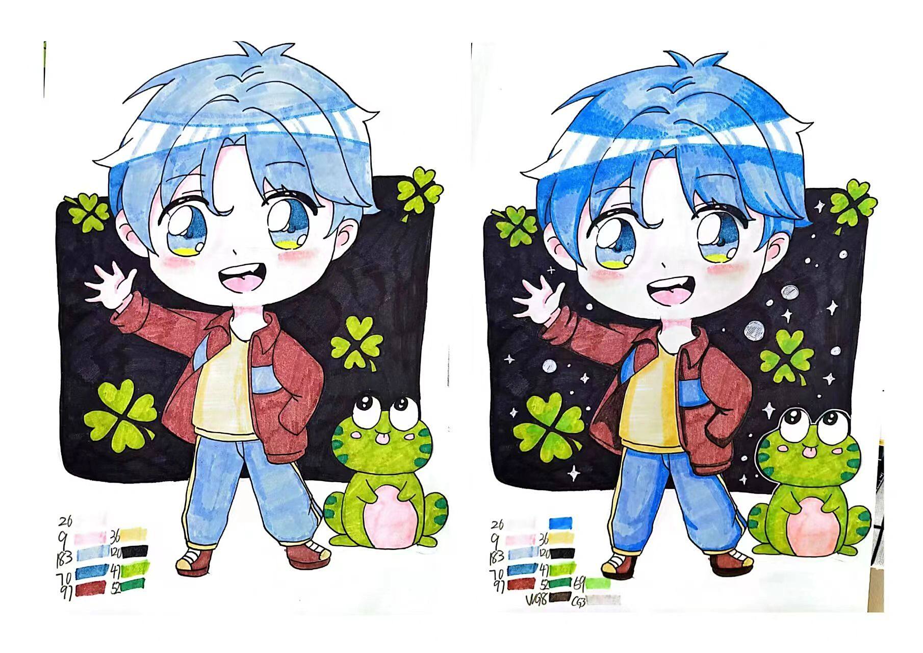 初级漫画|步骤图   (咩噗奶茶茶有课) 临摹