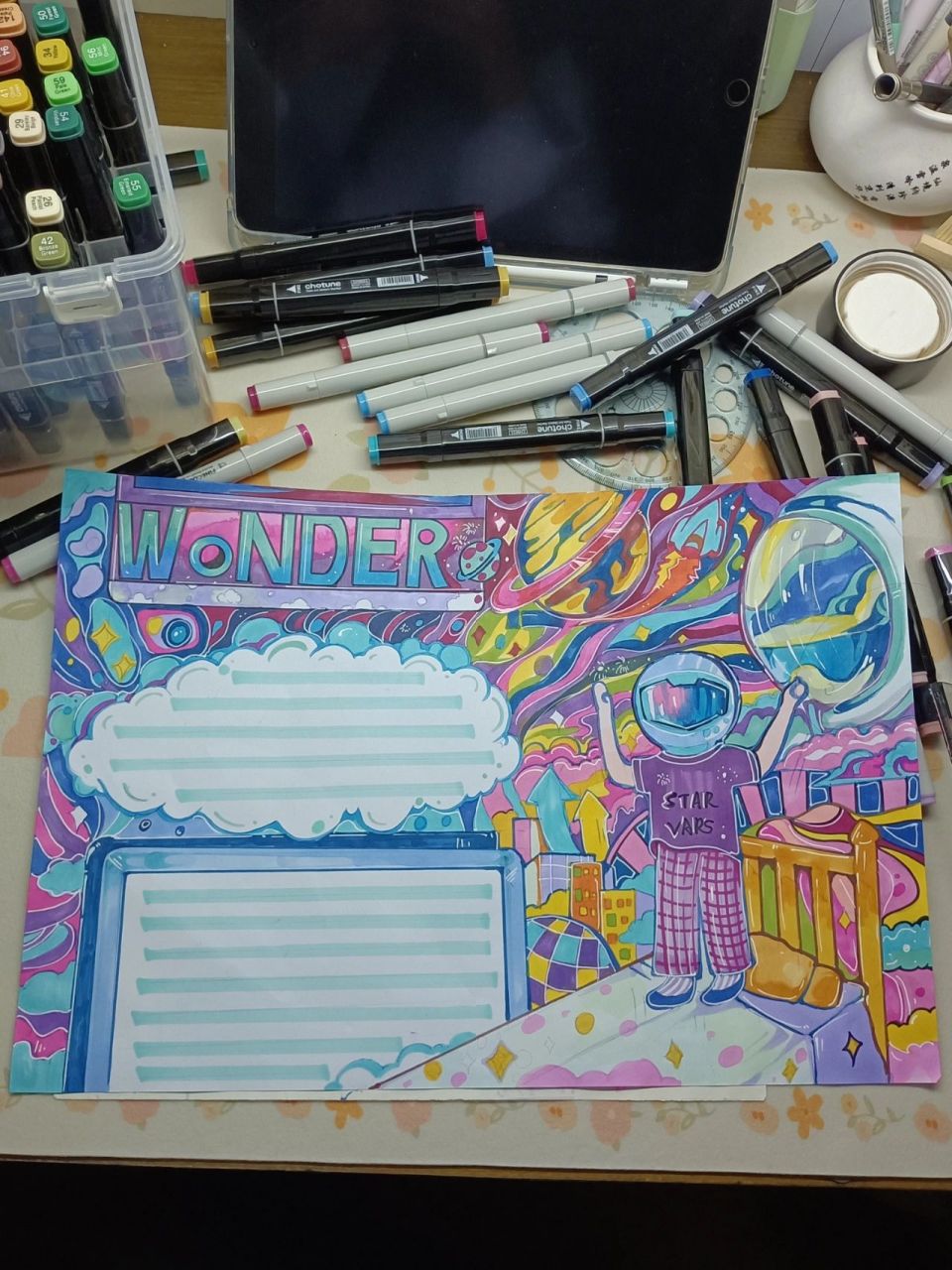 奇迹男孩|英文手抄报    一组奇迹男孩英文手抄报过程 这次简单起了一