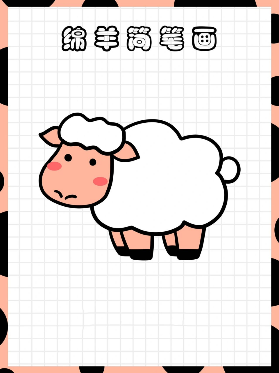 尼尼简笔画教程丨绵羊简笔画  vol.