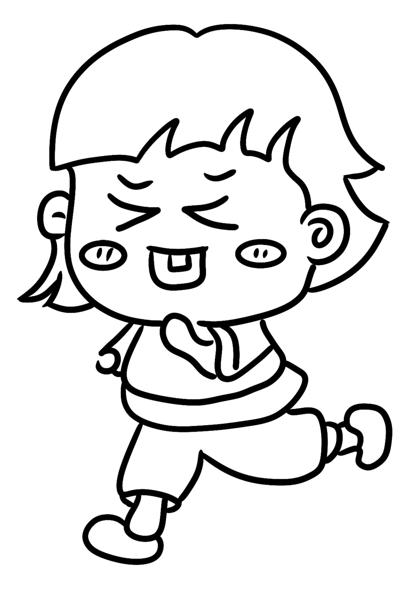 简笔画教程|49/100 跑步的小朋友