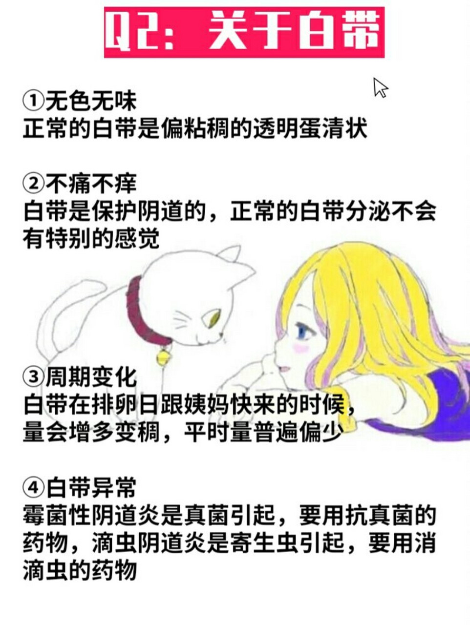 白带自检对照表图清晰图片