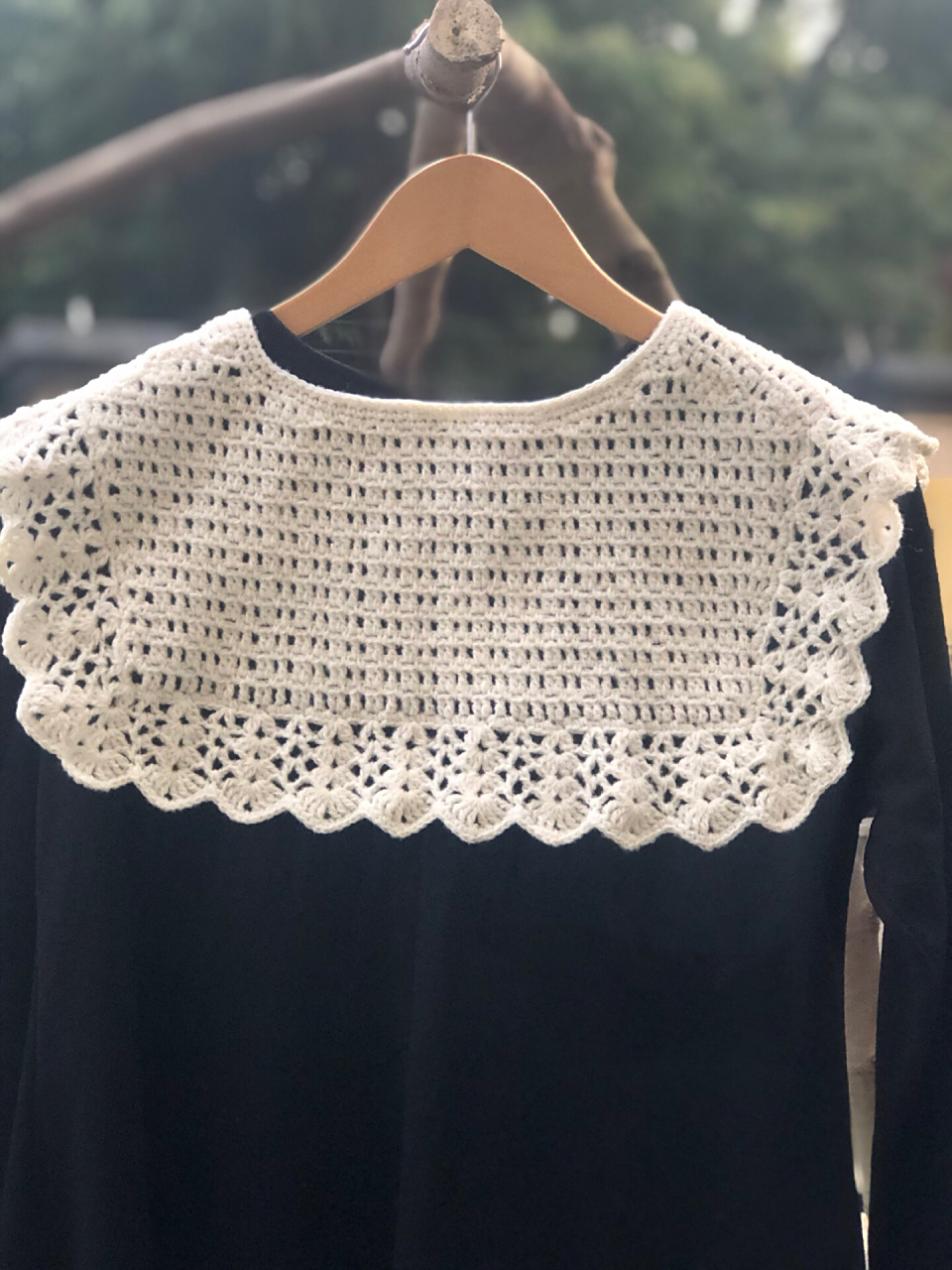 简单实用的假领子(附图解) 钩针:2.