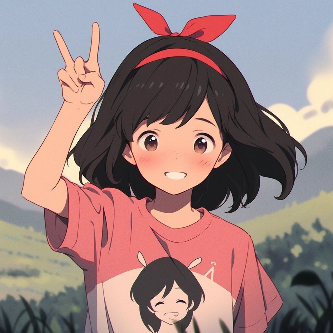 旧漫头像|比耶的女孩运气不会太差