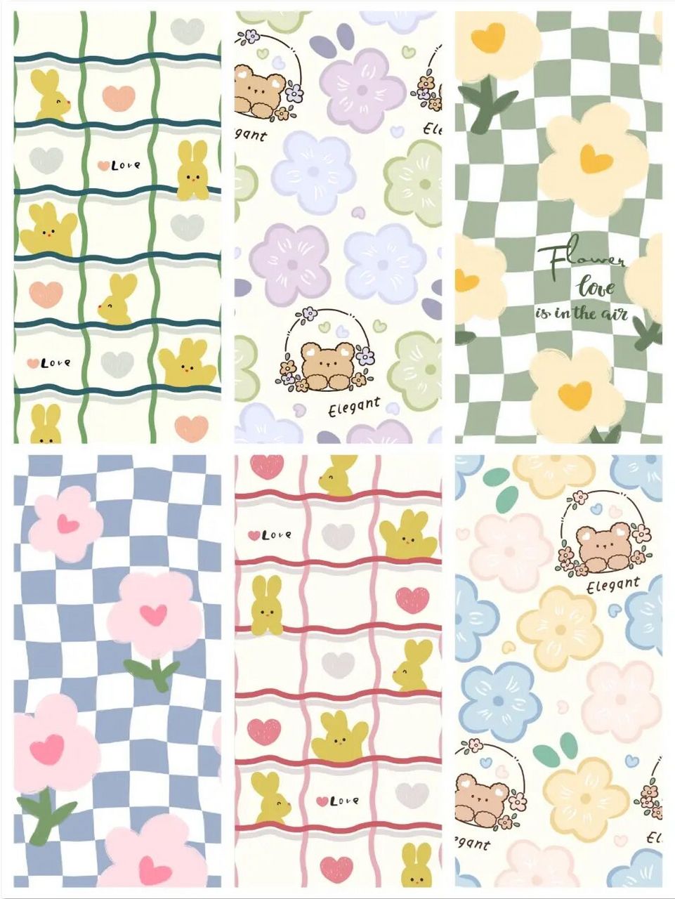 755期 简约花朵卡通图案壁纸 #壁纸# #原创壁纸# #手机壁纸#  #每日