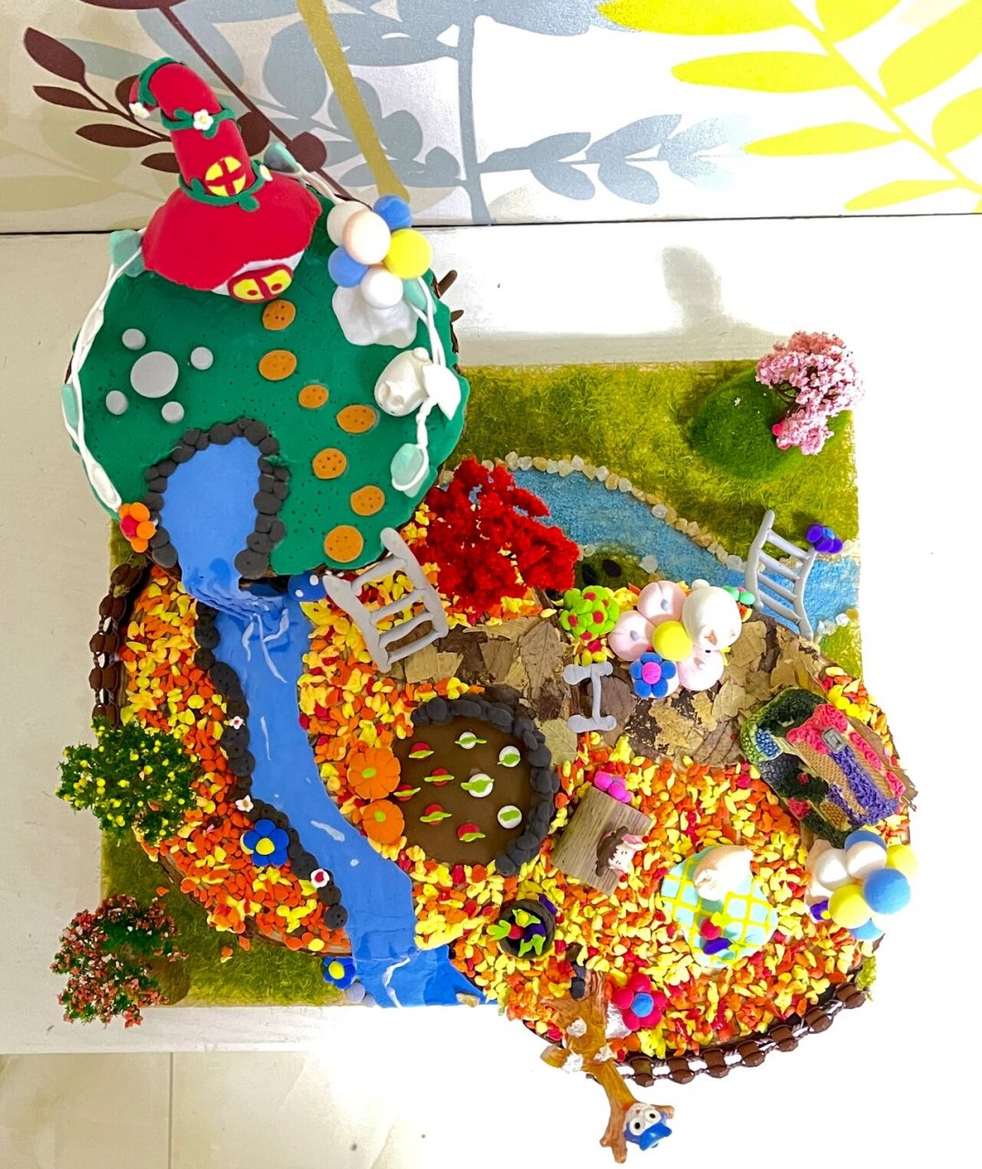 黏土 微景观/秋季主题手工 连续放弃3天的午休时间 连续熬了3个夜