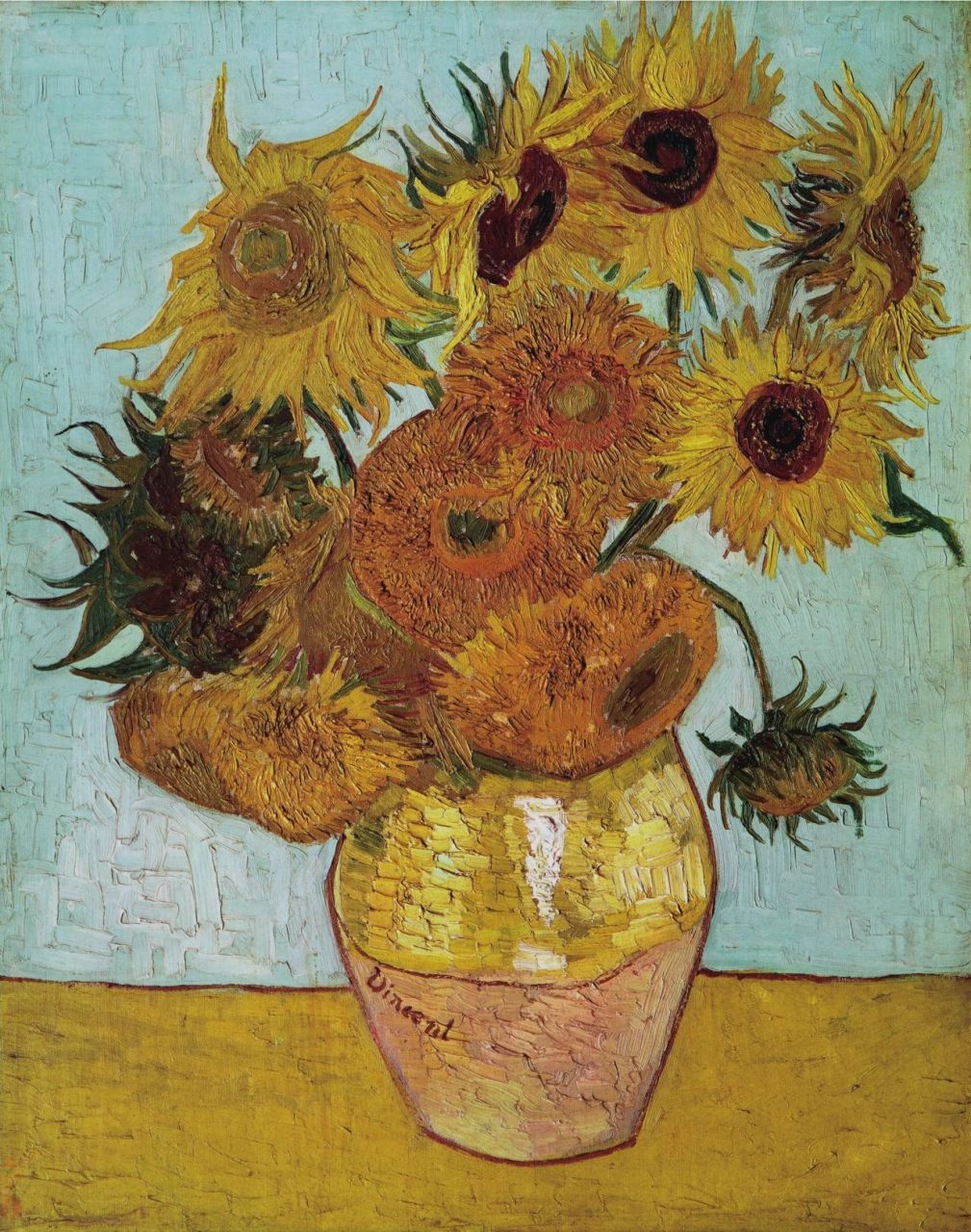 油画/梵高《向日葵》97 这 幅作品创作于1888年8月的法国南部.