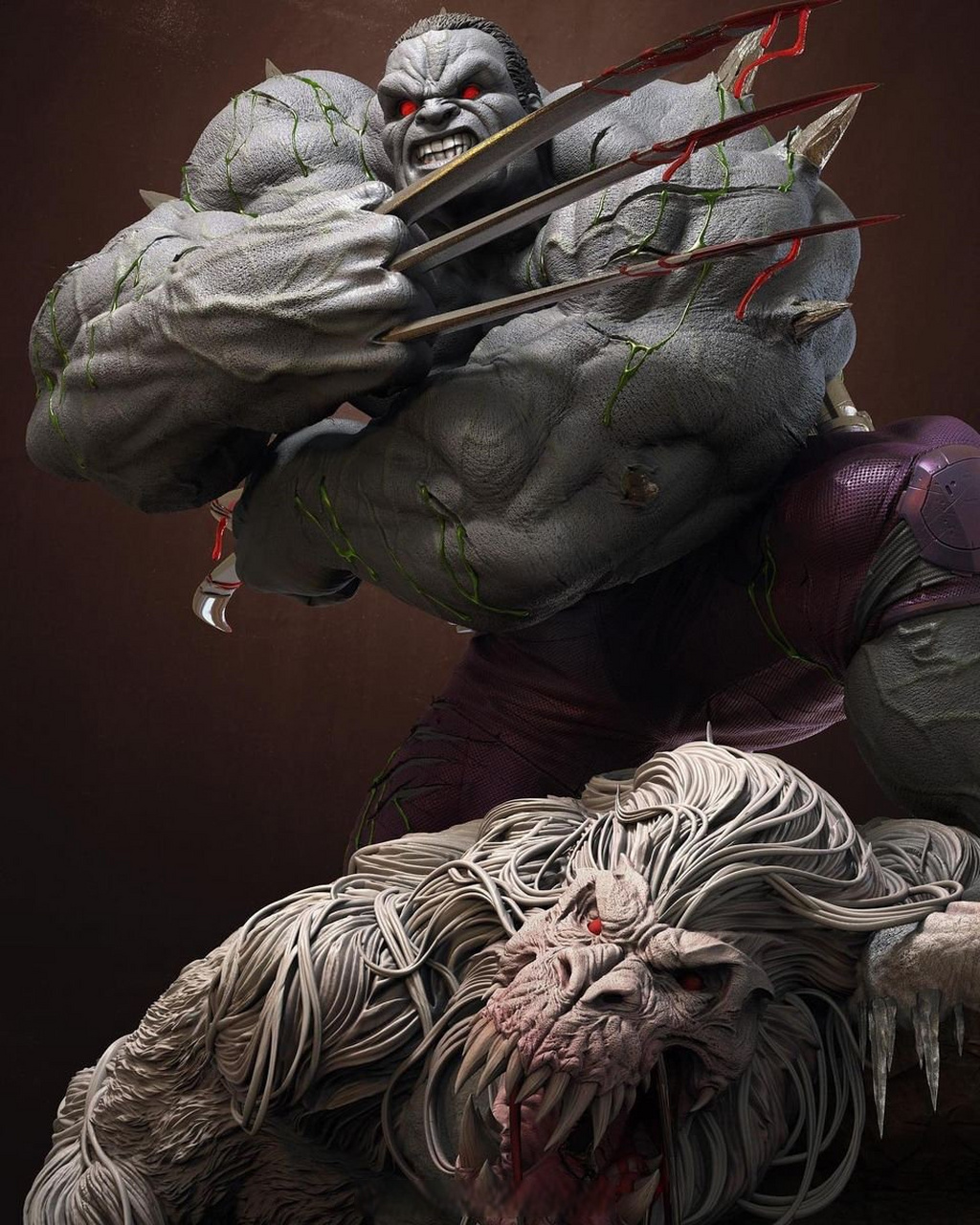 61weapon h vs wendigo  武器h vs 雪怪温迪戈  61sculpted by