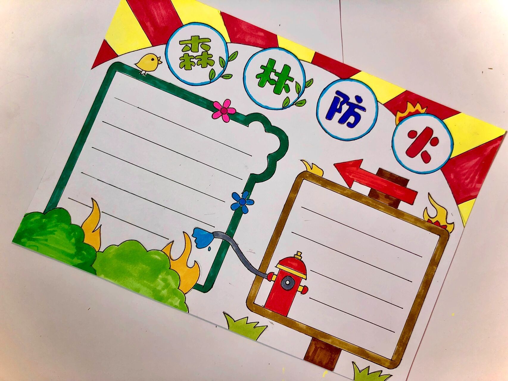 防火手抄报    森林防火手抄报