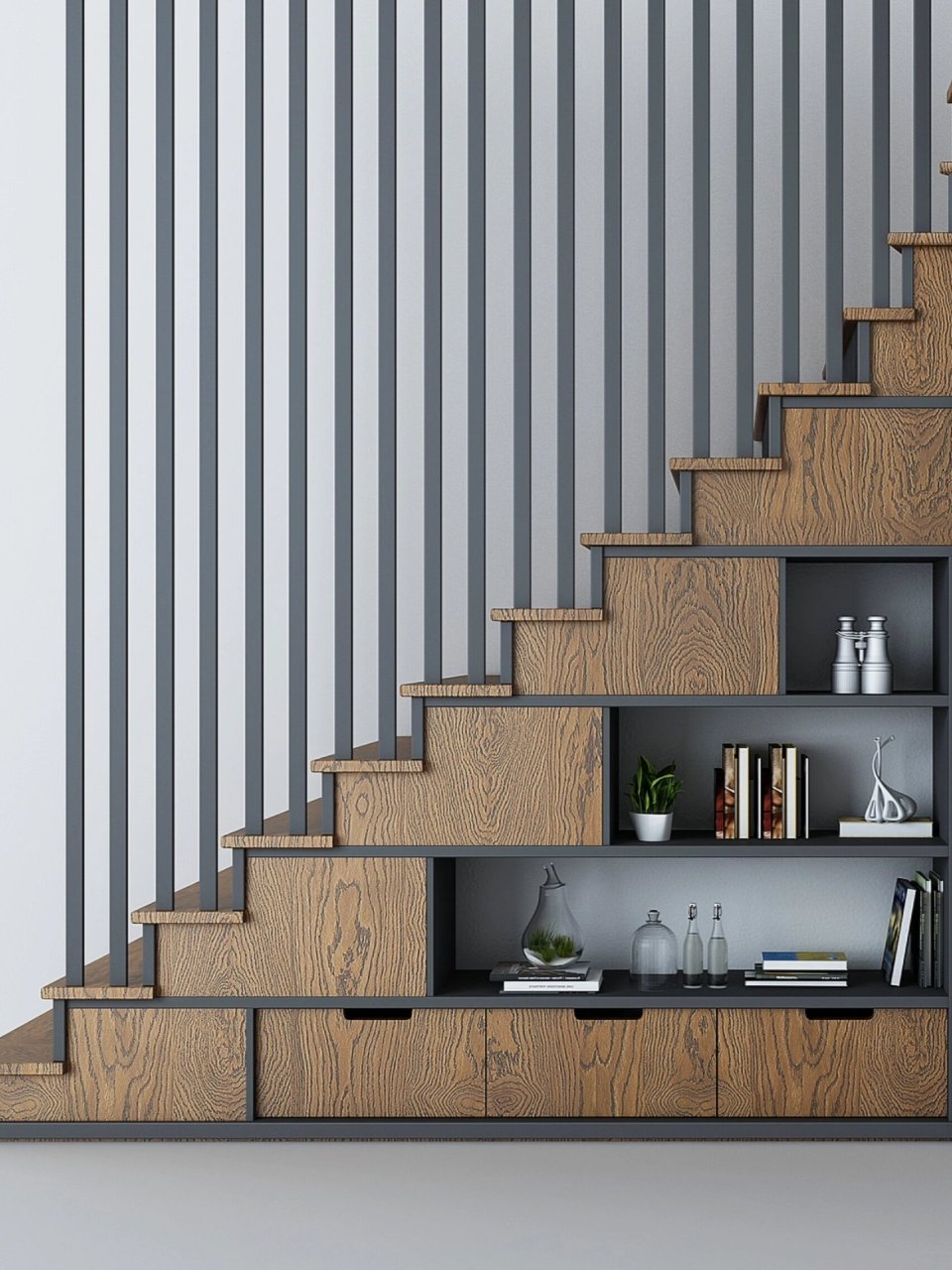 各种楼梯柜|设计合集 楼梯下的柜子怎么做?