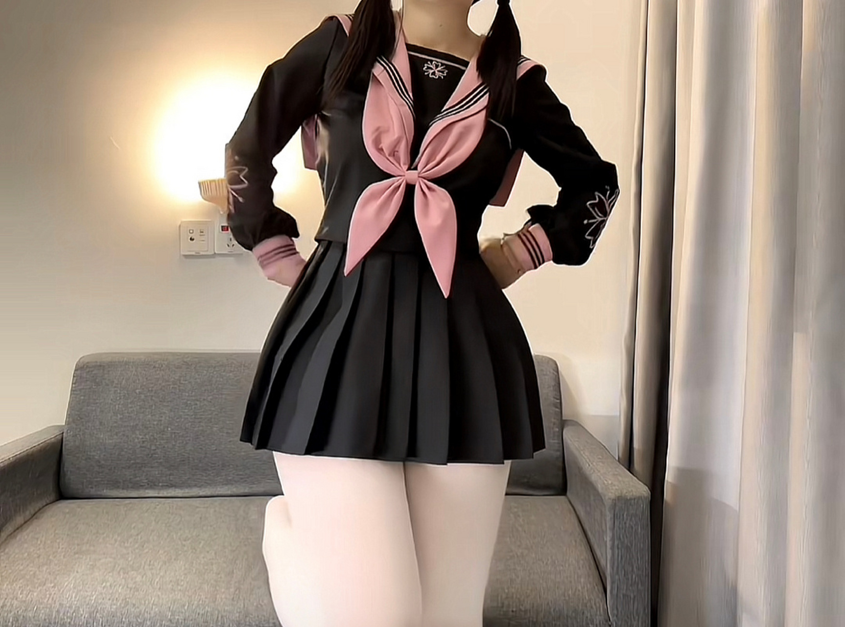 肉腿77白棉裤77jk是不是你的理想型女友#jk##jk制服##微胖是最好
