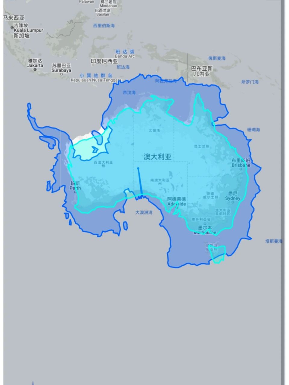 南极洲是七大洲之一 但是它在地图上畸变严重 78 我们不能在地图上 