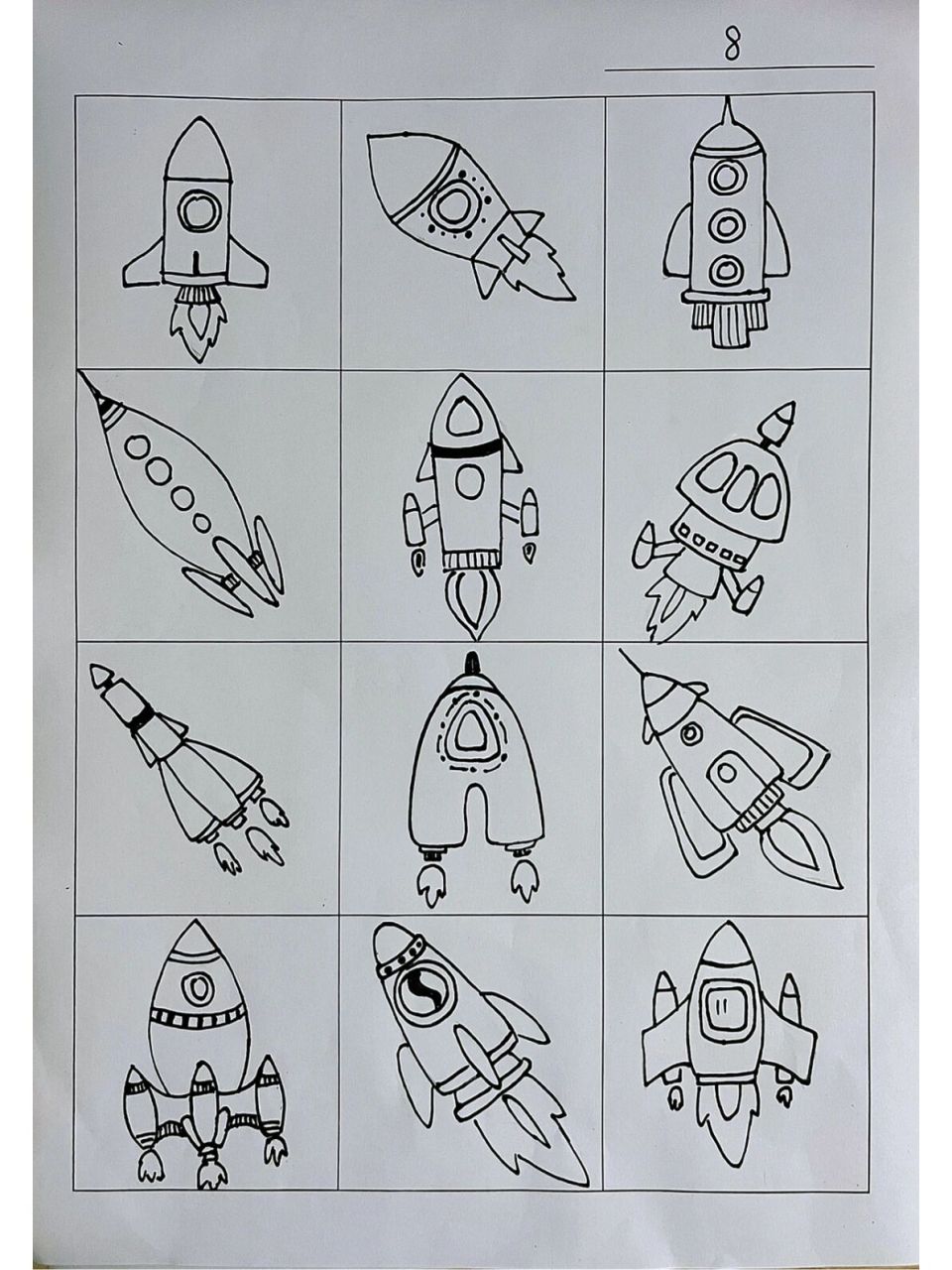 火箭画法简笔画图片图片