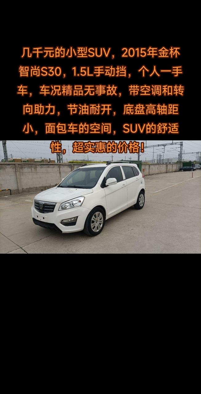 几千元的小型suv,2015年金杯智尚s30,1.