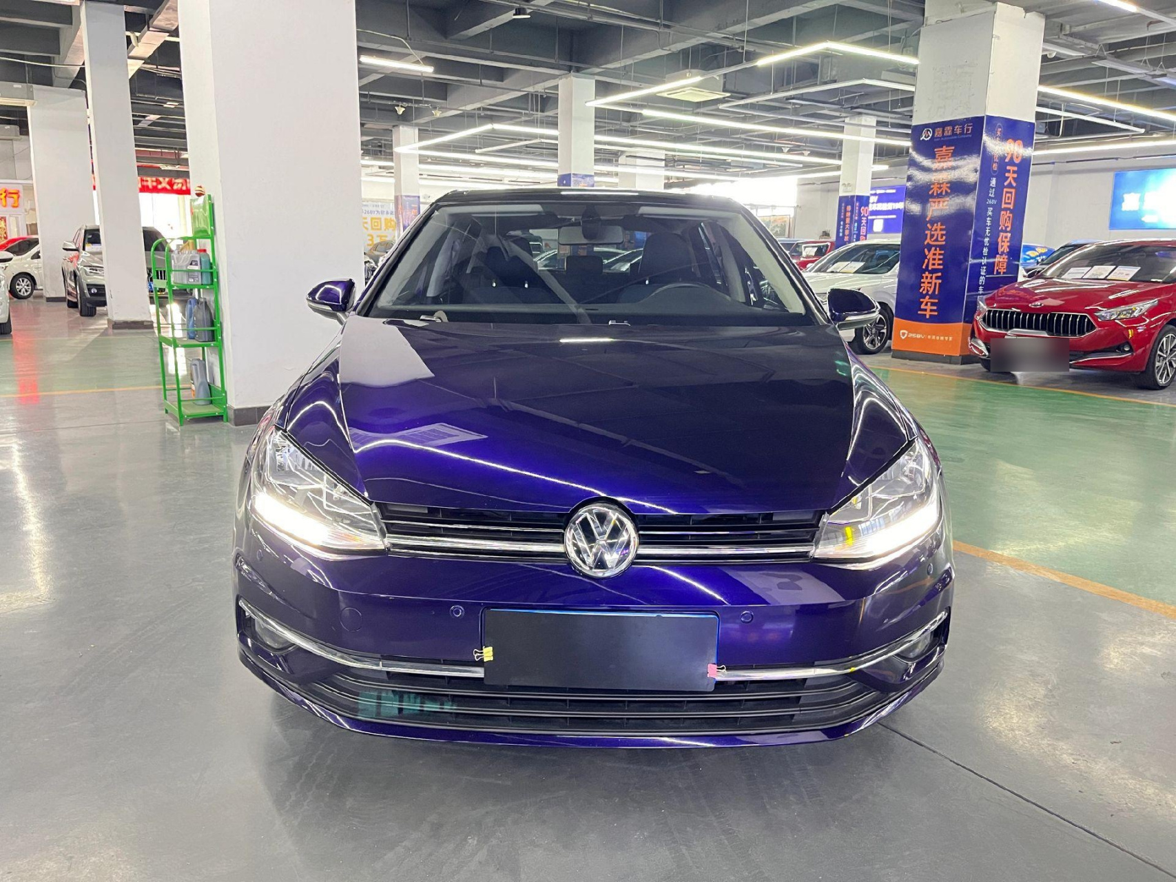 19年7.5代高尔夫280舒适 风暴蓝 一手车 八万公里 一件补漆
