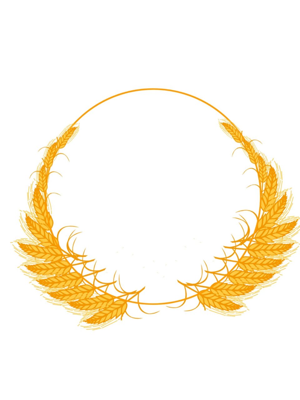 免抠边框 |麦穗创意边框素材 立夏了,麦子也抽穗了,你见过风吹麦浪的