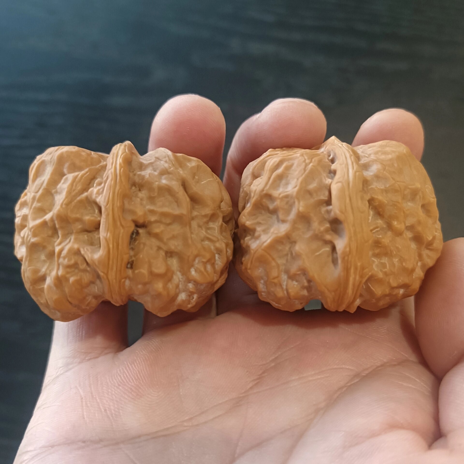 精品文玩核桃-蛤蟆头