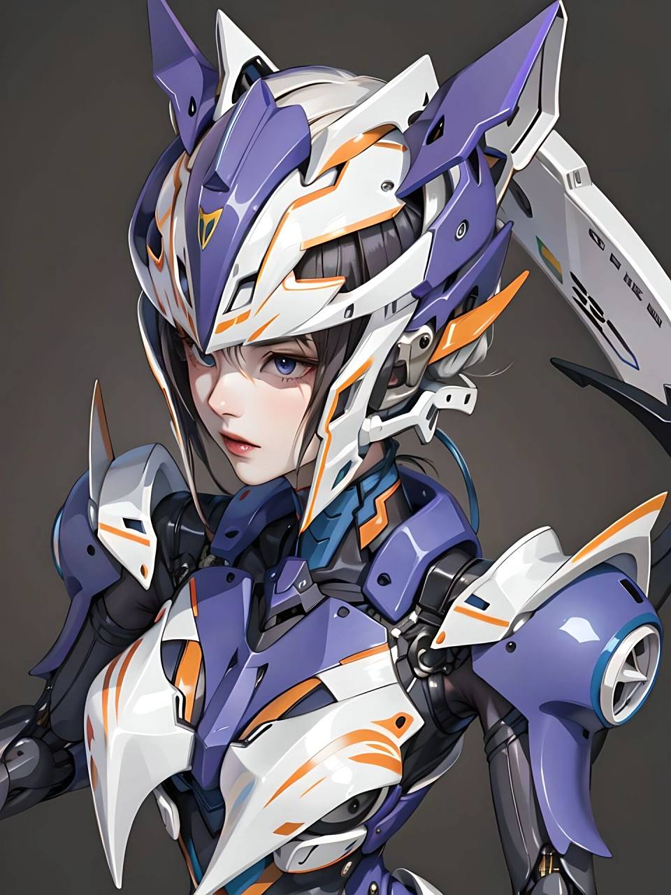 ai赛博朋克机甲少女| 模型越来越成熟了