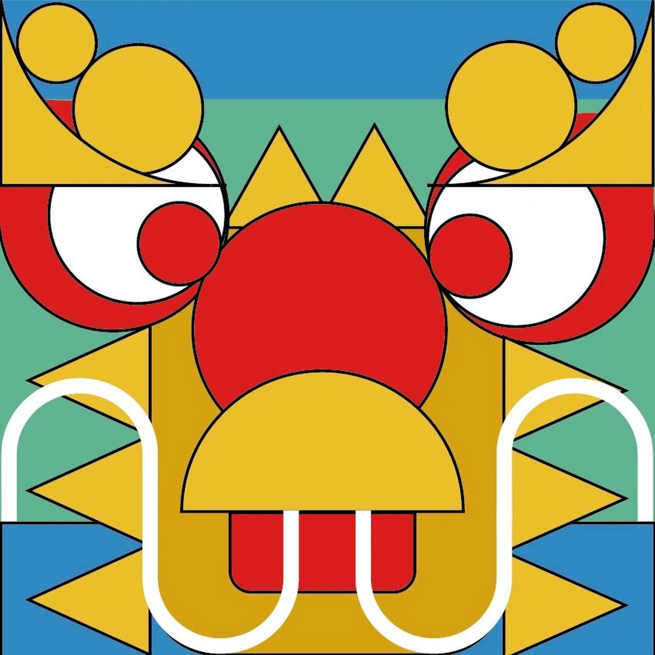 几何图形插画 一些简简单单的几何图形拼出一副插画(部分构成有参考)