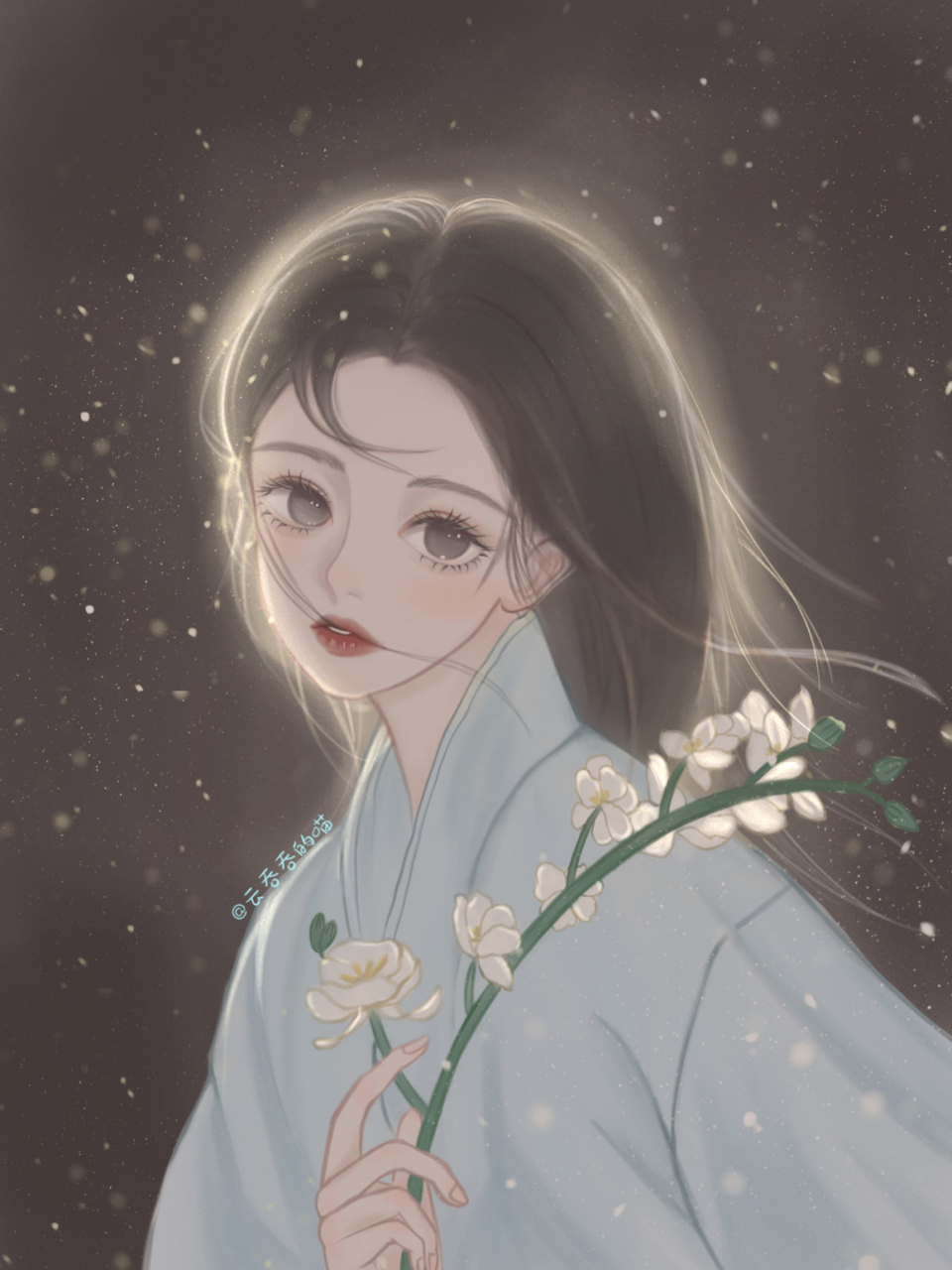 procreate丨女生头像丨神明少女 临摹:狄大萌