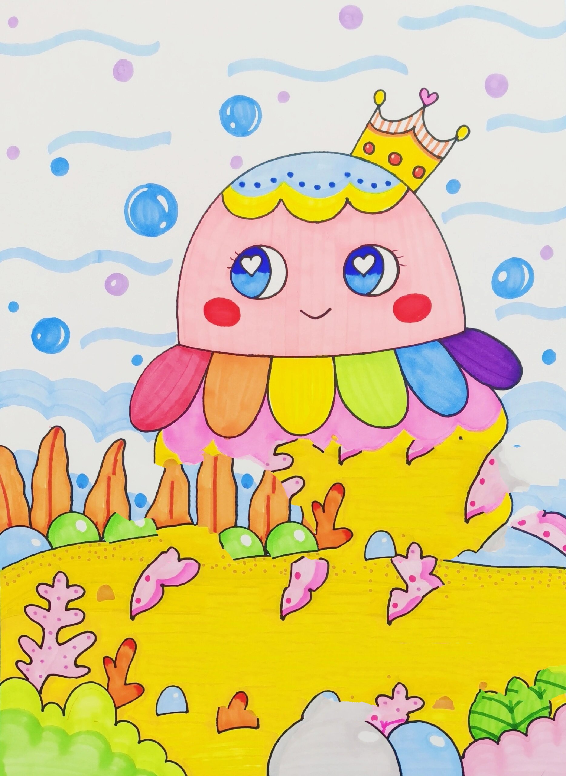 可爱儿童画—海底探险合集