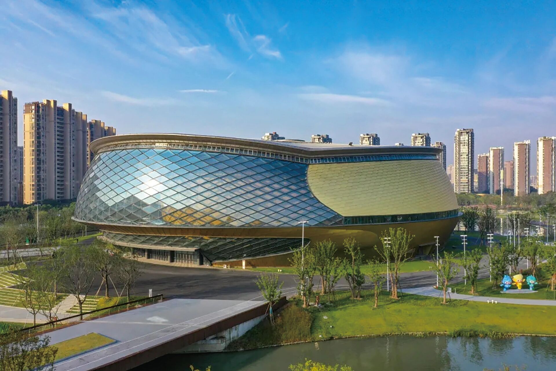 运河亚运公园体育馆 运河亚运公园位于杭州市拱墅区,北至城市干道留祥