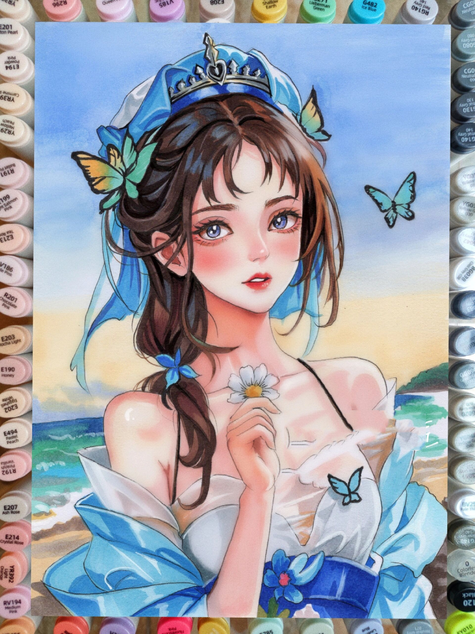 马克笔人物|绘画过程 马克笔人物小画