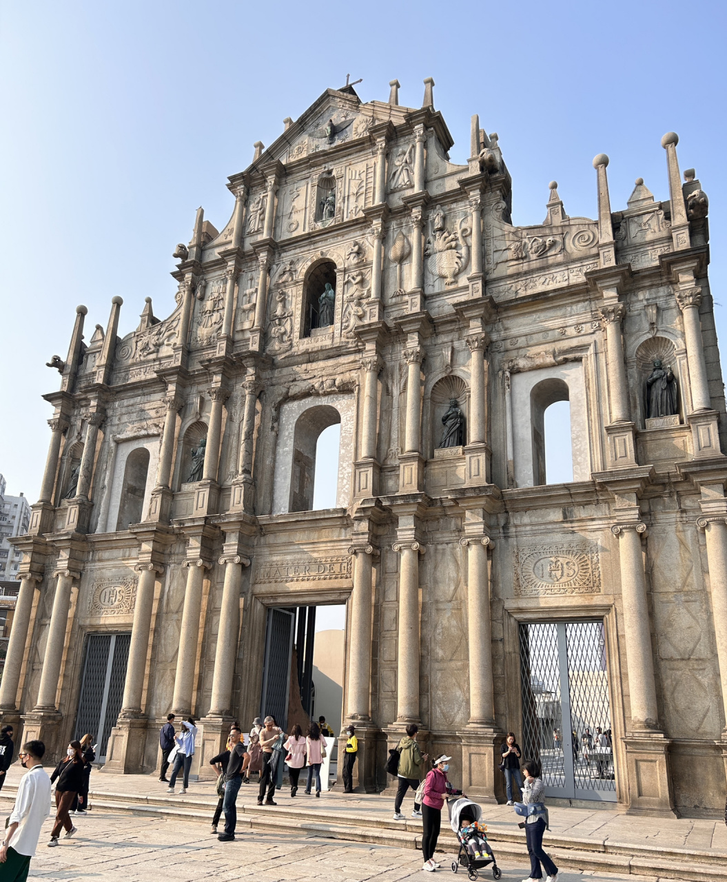 世界文化遗产之澳门大三巴牌坊 罗马风格为主的中西方建筑艺术融合的