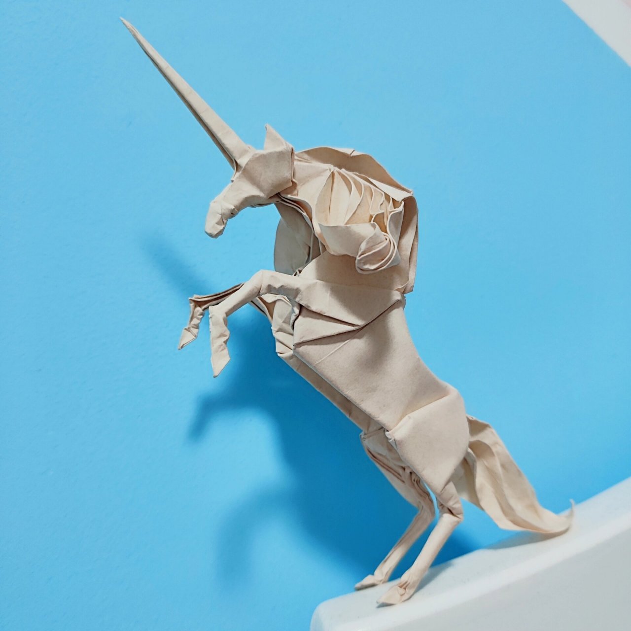 折纸越南马/独角兽 设计:hoang tien quyet,dong viet thien 折制:我