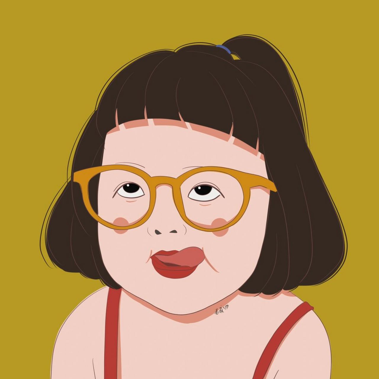 插画 | 头像 | 吐个小舌头 图片92二改92商用92去签名 搬运临摹