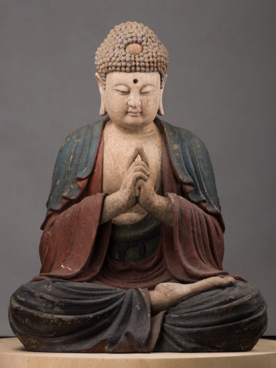 保存完整的明代木雕|大日如来佛像 大日如来佛像,出土于陕西;当这尊