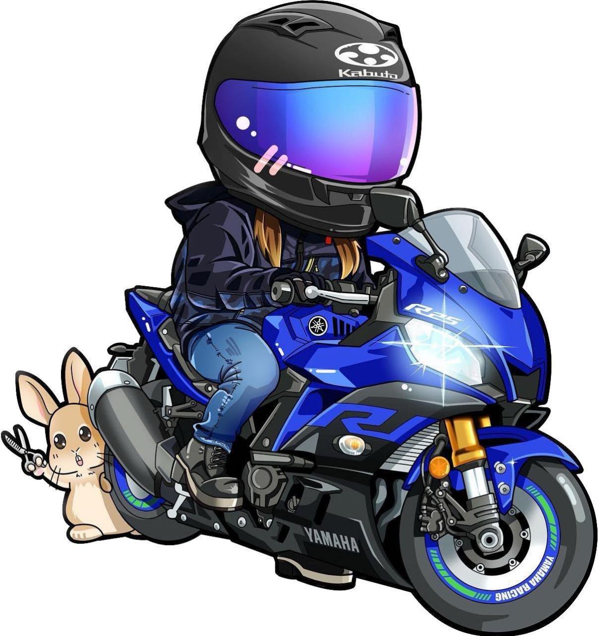 128弹:手绘动漫机车q版漫画机车头像.