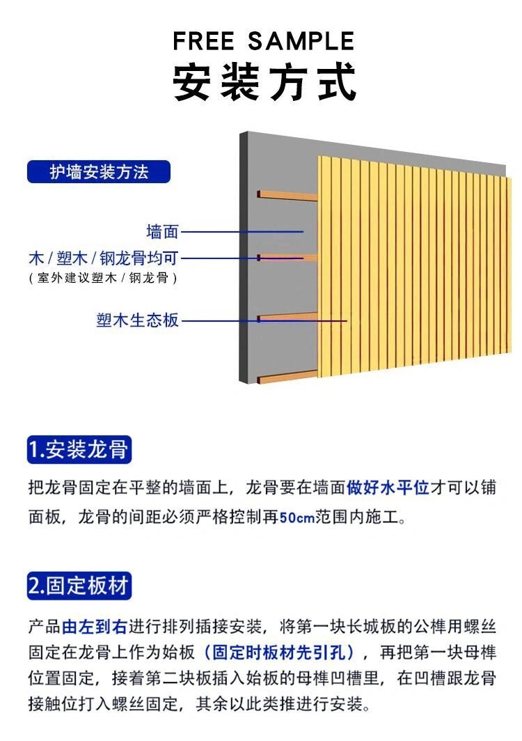 防腐木墙面安装方法图片