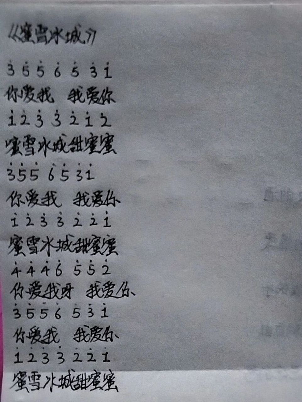 《蜜雪冰城》曲谱