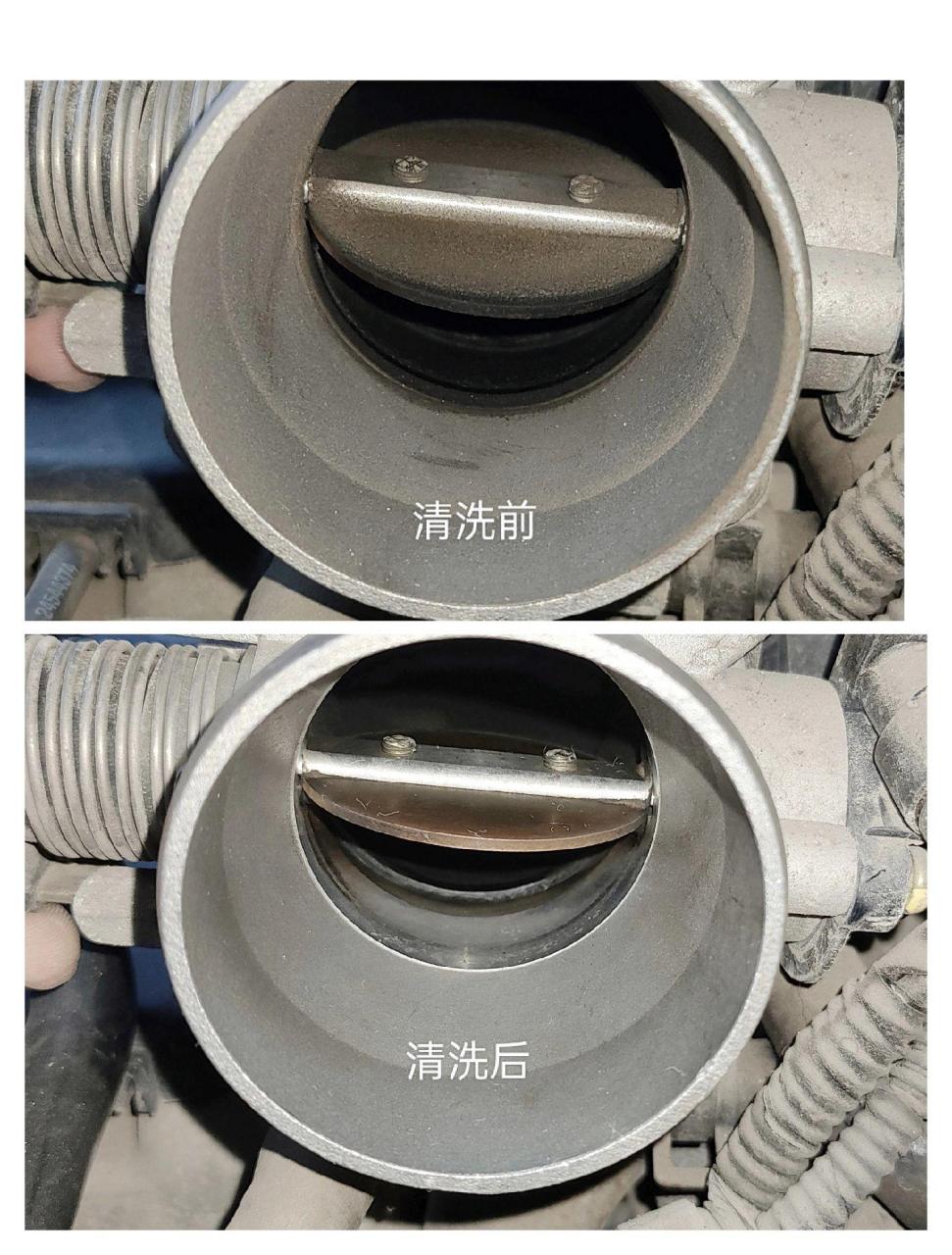 节气门清洗,气门开合角度立马由13降到9