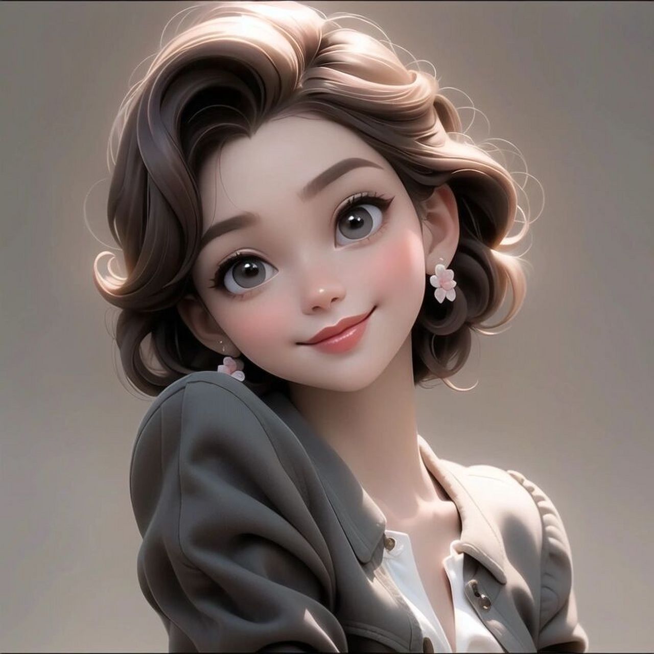 迪士尼公主风头像9499卷发短发女孩头像合集