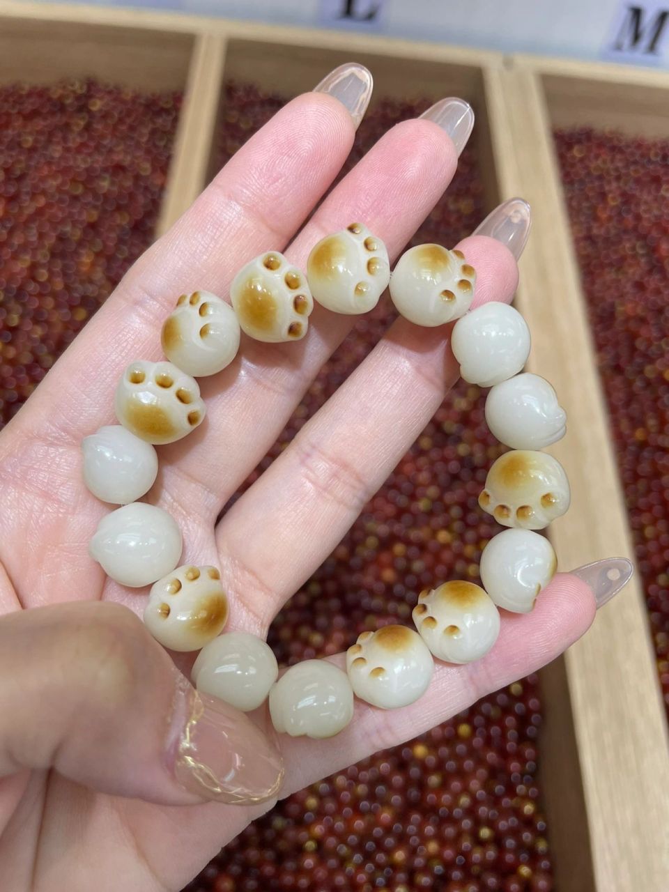普陀山的那些小手串纪念品 普陀山的纪念品,小手串 猫爪菩提(80rmb
