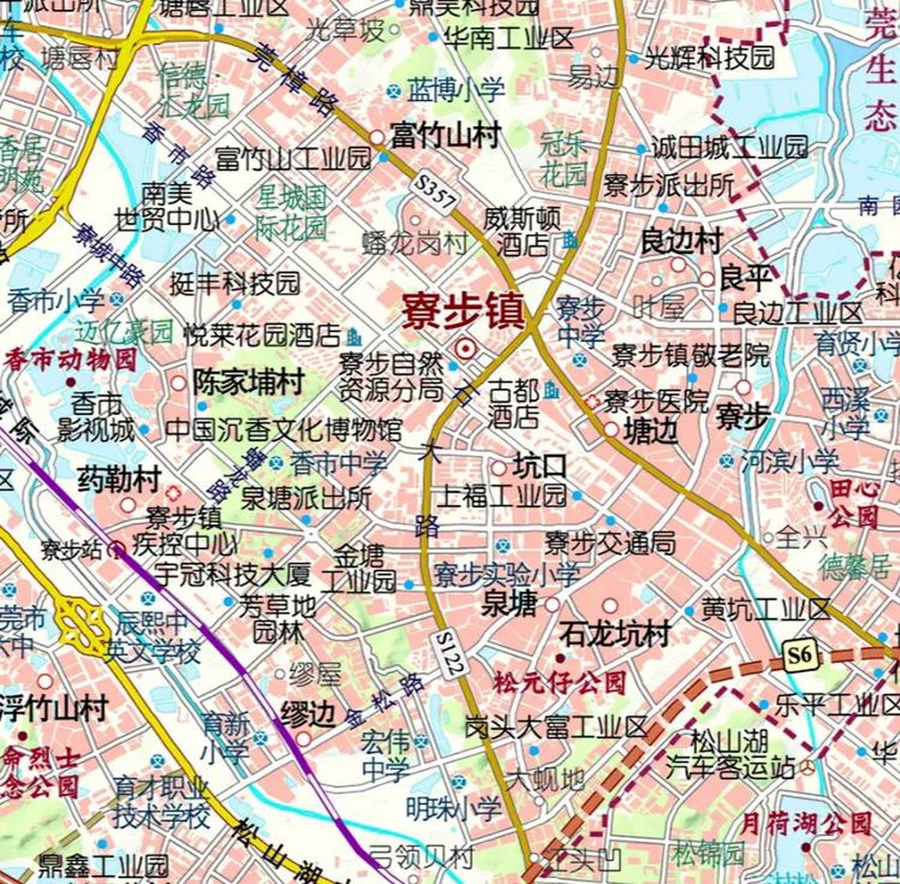 东莞市寮步镇各村地图图片