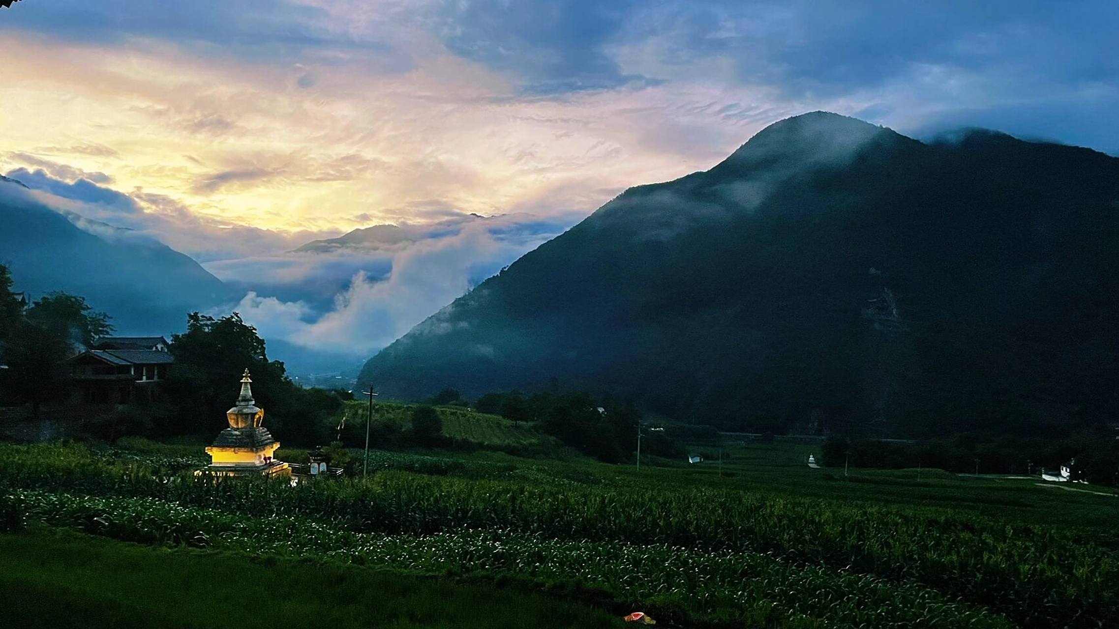 塔城虽没有雪山加持,可这高原上的田园风光却是无限美好,触手可及